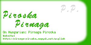 piroska pirnaga business card